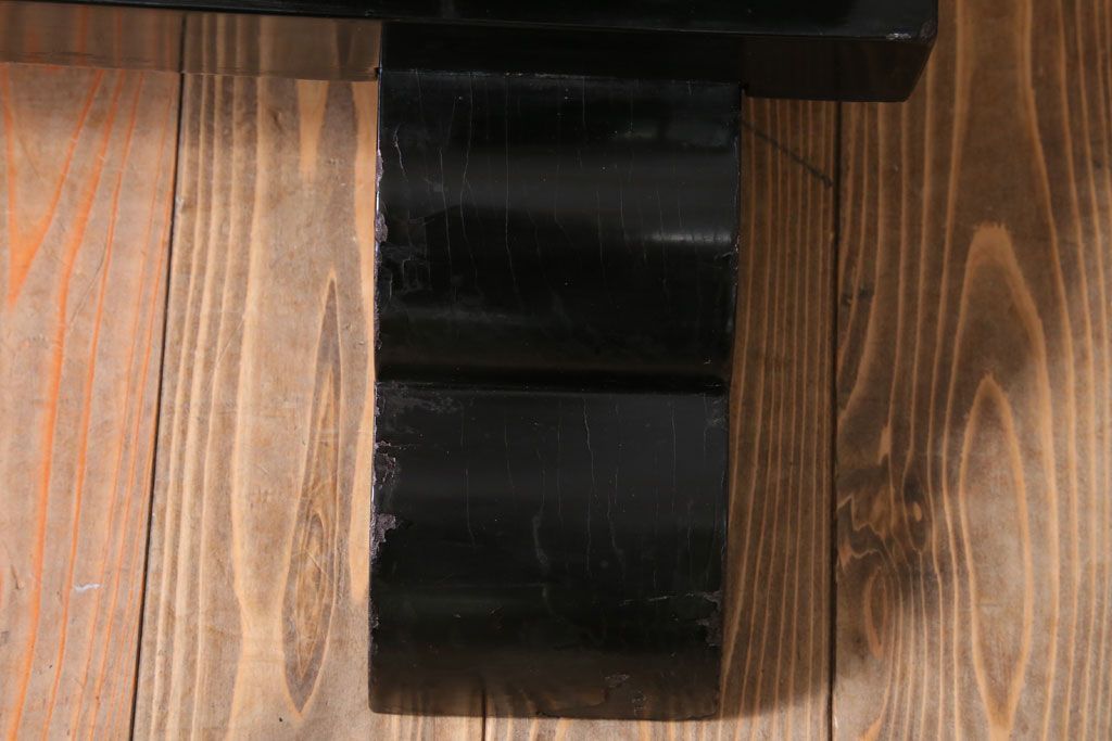 アンティーク　村上堆朱　芳月銘　松に鷹(鷲)の図　衝立(パーテーション)