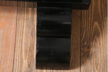 アンティーク　村上堆朱　芳月銘　松に鷹(鷲)の図　衝立(パーテーション)