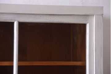 アンティーク家具　アンティーク　大きなペイント重ね収納棚(キャビネット・食器棚)(2)