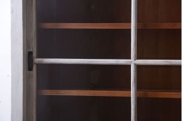 アンティーク家具　アンティーク　大きなペイント重ね収納棚(キャビネット・食器棚)(2)