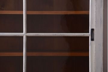 アンティーク家具　アンティーク　大きなペイント重ね収納棚(キャビネット・食器棚)(2)