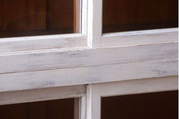 アンティーク家具　アンティーク　大きなペイント重ね収納棚(キャビネット・食器棚)(2)