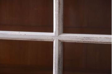 アンティーク家具　アンティーク　大きなペイント重ね収納棚(キャビネット・食器棚)(2)