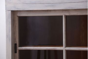 アンティーク家具　アンティーク　大きなペイント重ね収納棚(キャビネット・食器棚)(2)