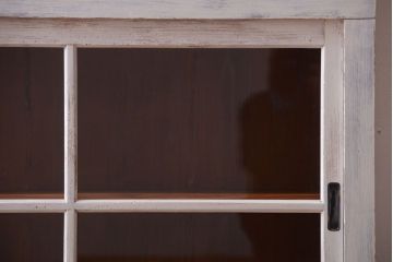 アンティーク家具　アンティーク　大きなペイント重ね収納棚(キャビネット・食器棚)(2)