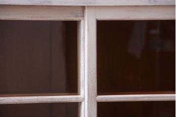 アンティーク家具　アンティーク　大きなペイント重ね収納棚(キャビネット・食器棚)(2)