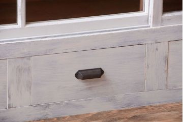 アンティーク家具　アンティーク　大きなペイント重ね収納棚(キャビネット・食器棚)(2)