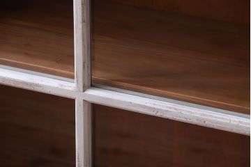 アンティーク家具　アンティーク　大きなペイント重ね収納棚(キャビネット・食器棚)(2)