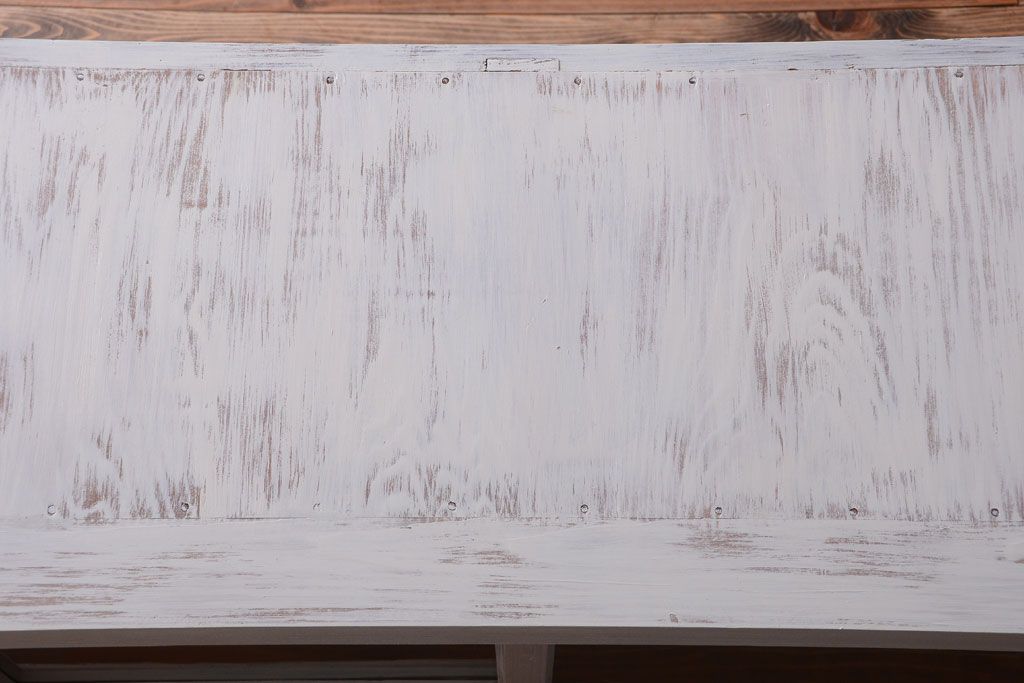 アンティーク家具　アンティーク　大きなペイント重ね収納棚(キャビネット・食器棚)(2)