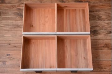 アンティーク家具　アンティーク　大きなペイント重ね収納棚(キャビネット・食器棚)(2)