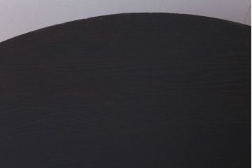 アンティーク家具　和モダンスタイル　天板ブラック塗装!古い木製の丸ちゃぶ台(2)
