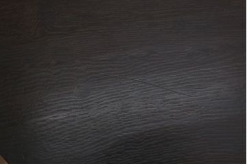 アンティーク家具　和モダンスタイル　天板ブラック塗装!古い木製の丸ちゃぶ台(2)