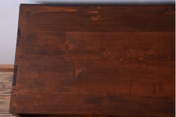 アンティーク家具　和製アンティーク　古い木製の小ぶりな収納棚(下駄箱)(3)