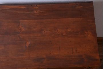 アンティーク家具　和製アンティーク　古い木製の小ぶりな収納棚(下駄箱)(3)