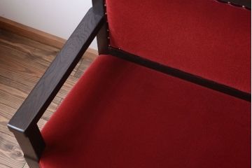 アンティーク家具　大正ロマン　高級品!古いナラ材のアンティークソファベンチ