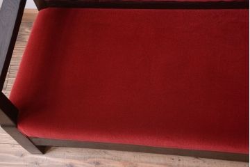 アンティーク家具　大正ロマン　高級品!古いナラ材のアンティークソファベンチ