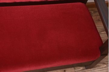 アンティーク家具　大正ロマン　高級品!古いナラ材のアンティークソファベンチ