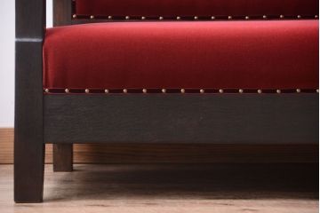 アンティーク家具　大正ロマン　高級品!古いナラ材のアンティークソファベンチ