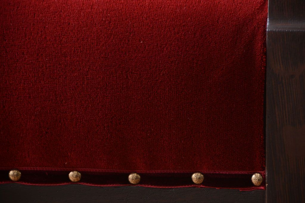 アンティーク家具　大正ロマン　高級品!古いナラ材のアンティークソファベンチ