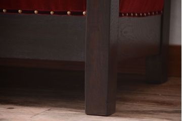 アンティーク家具　大正ロマン　高級品!古いナラ材のアンティークソファベンチ