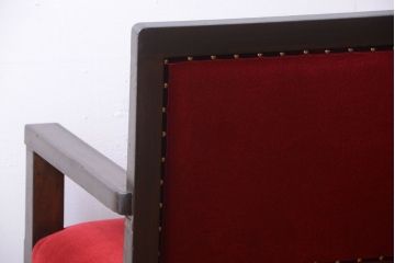 アンティーク家具　大正ロマン　高級品!古いナラ材のアンティークソファベンチ