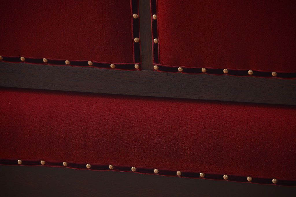 アンティーク家具　大正ロマン　高級品!古いナラ材のアンティークソファベンチ