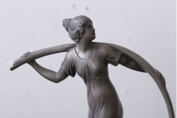 アンティーク雑貨　アンティーク　Achille Gamba(アキレ・ガンバ)　錫(スズ)のトレー