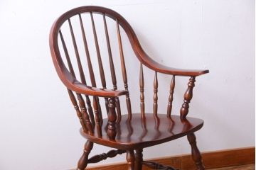 ヴィンテージ家具　柏木工　ビンテージ品　ウィンザーアームチェア(スピンドルバック)(2)