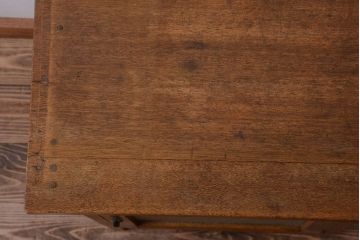 レトロ家具　昭和レトロ　古い木製のアンティークサイドテーブル(収納棚)