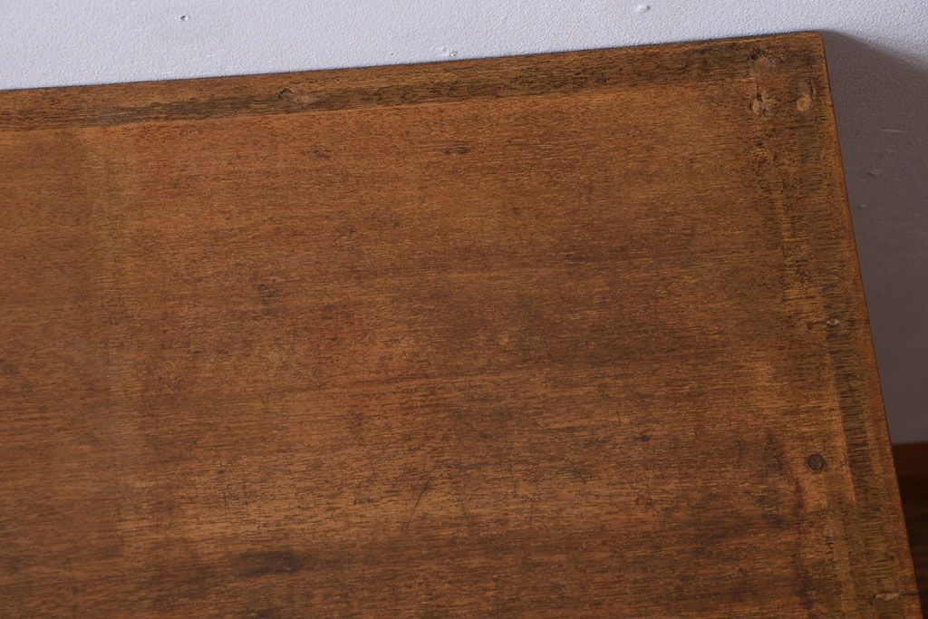 レトロ家具　昭和レトロ　古い木製のアンティークサイドテーブル(収納棚)