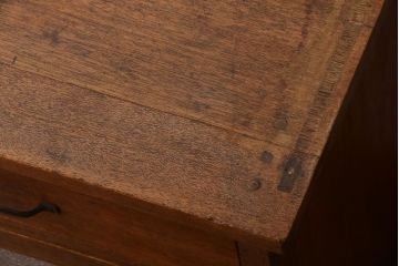 レトロ家具　昭和レトロ　古い木製のアンティークサイドテーブル(収納棚)