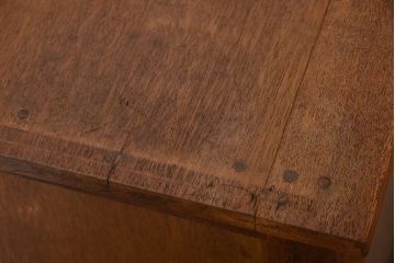 レトロ家具　昭和レトロ　古い木製のアンティークサイドテーブル(収納棚)