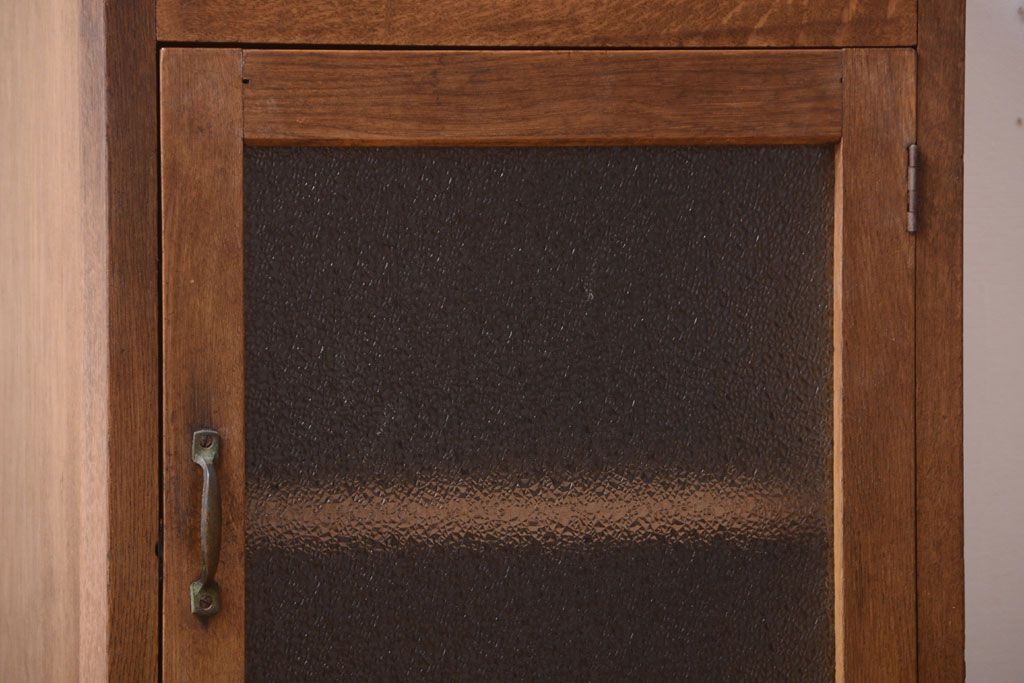 レトロ家具　昭和レトロ　古い木製のアンティークサイドテーブル(収納棚)