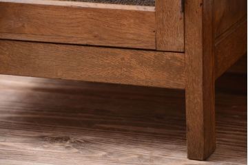 レトロ家具　昭和レトロ　古い木製のアンティークサイドテーブル(収納棚)