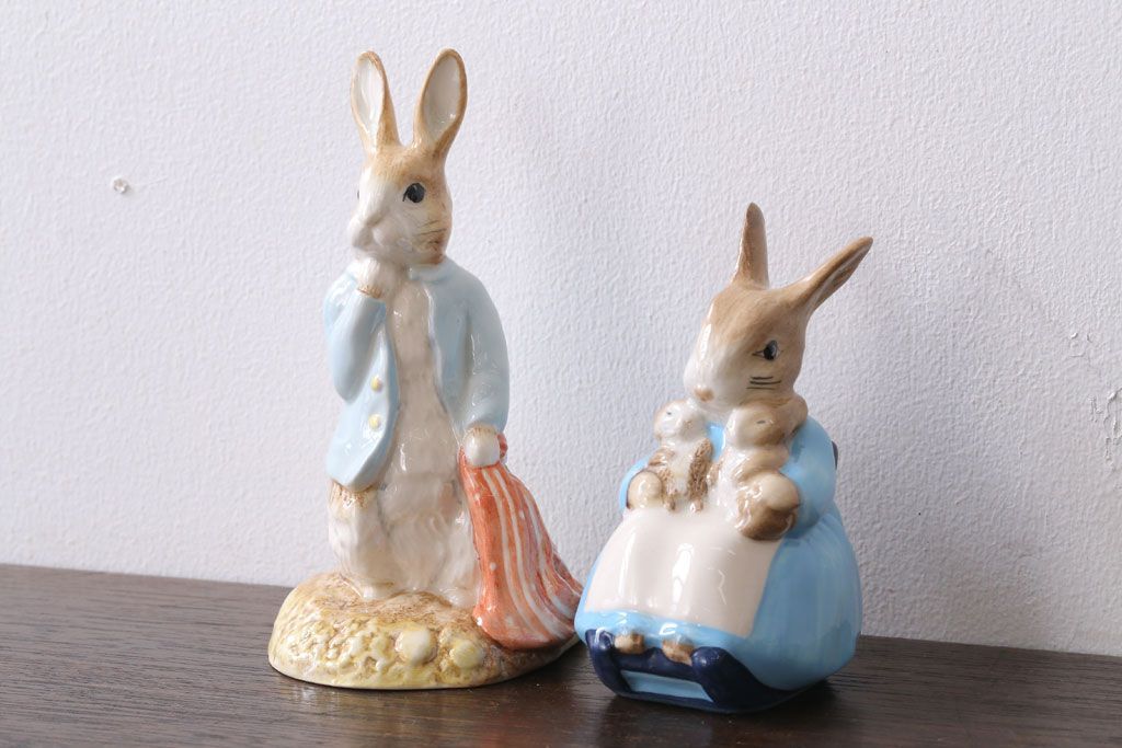 ピーターラビット　フィギュリン　ROYAL ALBERT ヴィンテージ ROYAL ALBERT ピーターラビット フィギュリン 陶器 置物 - メルカリ