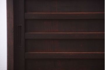 アンティーク家具　古民具・骨董　大正期　横桟引き戸のアンティーク茶箪笥