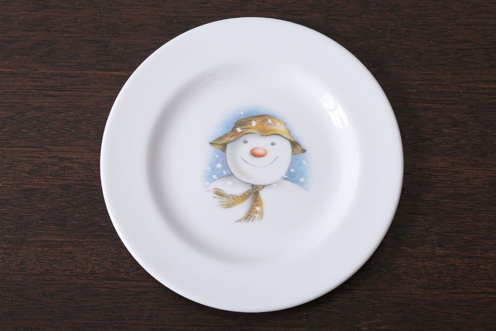 アンティーク雑貨　中古 イギリス ROYAL DOULTON(ロイヤルドルトン)　スノーマン　3点セット(洋食器)