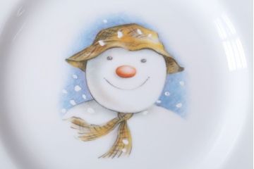 アンティーク雑貨　中古 イギリス ROYAL DOULTON(ロイヤルドルトン)　スノーマン　3点セット(洋食器)