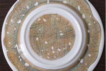 アンティーク雑貨　中古 イギリス ROYAL DOULTON(ロイヤルドルトン)　スノーマン　3点セット(洋食器)