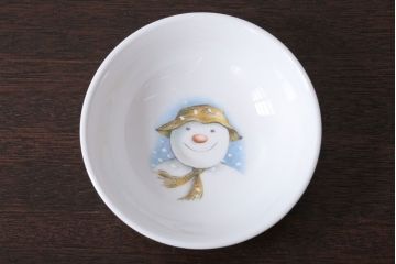 アンティーク雑貨　中古 イギリス ROYAL DOULTON(ロイヤルドルトン)　スノーマン　3点セット(洋食器)