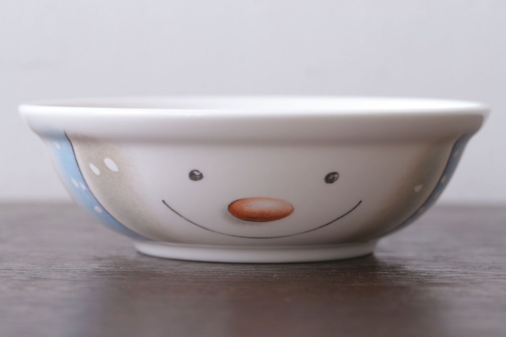 アンティーク雑貨　中古 イギリス ROYAL DOULTON(ロイヤルドルトン)　スノーマン　3点セット(洋食器)