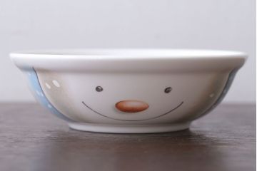 アンティーク雑貨　中古 イギリス ROYAL DOULTON(ロイヤルドルトン)　スノーマン　3点セット(洋食器)