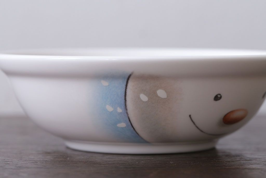 アンティーク雑貨　中古 イギリス ROYAL DOULTON(ロイヤルドルトン)　スノーマン　3点セット(洋食器)