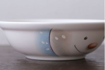 アンティーク雑貨　中古 イギリス ROYAL DOULTON(ロイヤルドルトン)　スノーマン　3点セット(洋食器)
