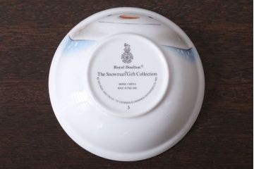 アンティーク雑貨　中古 イギリス ROYAL DOULTON(ロイヤルドルトン)　スノーマン　3点セット(洋食器)
