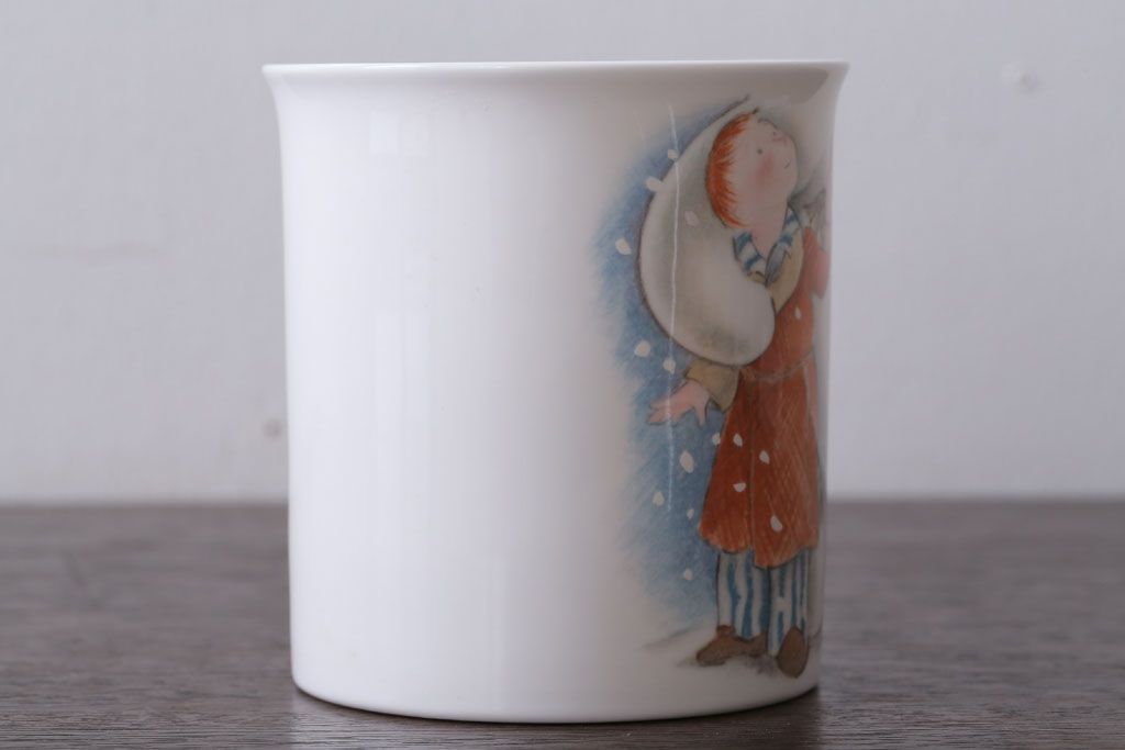 アンティーク雑貨　中古 イギリス ROYAL DOULTON(ロイヤルドルトン)　スノーマン　3点セット(洋食器)