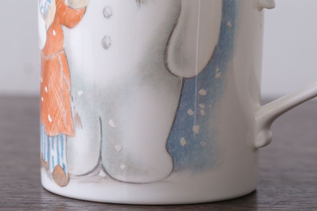アンティーク雑貨　中古 イギリス ROYAL DOULTON(ロイヤルドルトン)　スノーマン　3点セット(洋食器)