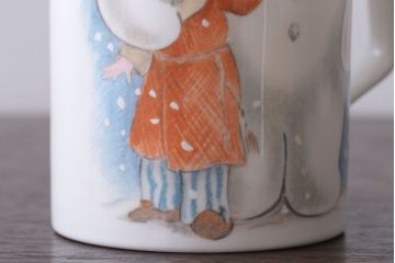 アンティーク雑貨　中古 イギリス ROYAL DOULTON(ロイヤルドルトン)　スノーマン　3点セット(洋食器)