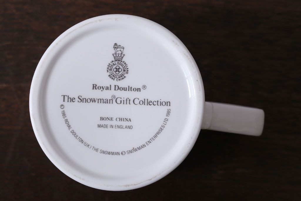 アンティーク雑貨　中古 イギリス ROYAL DOULTON(ロイヤルドルトン)　スノーマン　3点セット(洋食器)