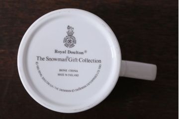 アンティーク雑貨　中古 イギリス ROYAL DOULTON(ロイヤルドルトン)　スノーマン　3点セット(洋食器)
